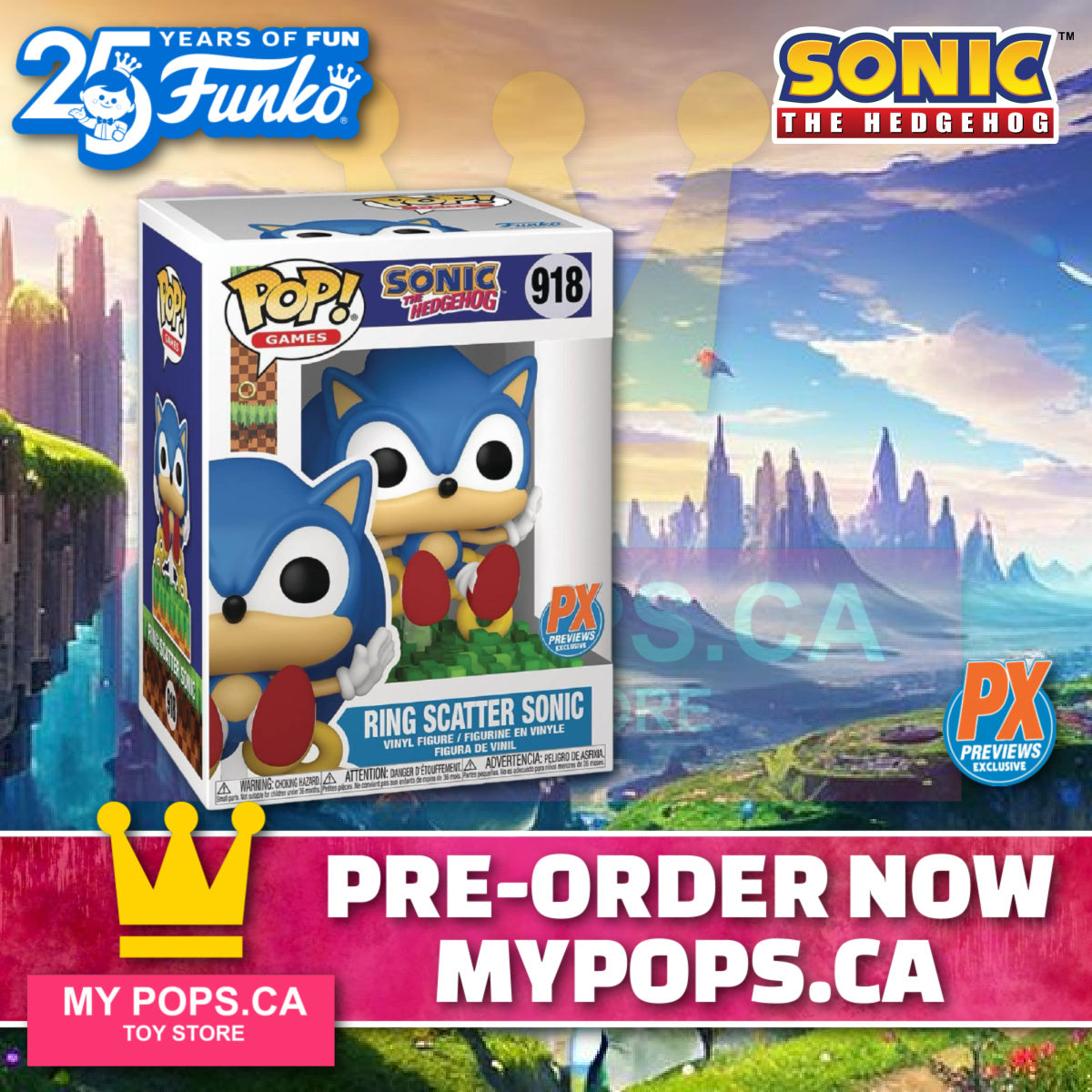 Funko Games Pop! - Sonic Ring Scatter - Previews Exclusive
