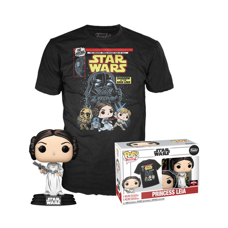 Funko Pop! T-Shirt Bundle: Star Wars - Princess Leia (Retro Series