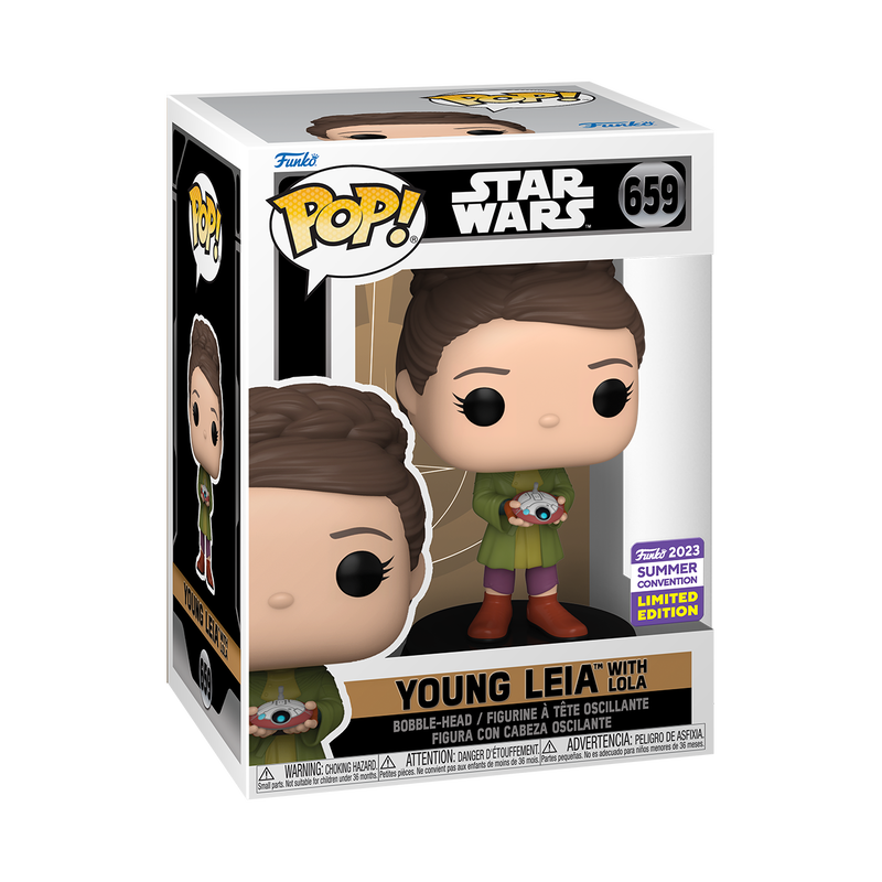 FUNKO POP! STAR WARS YOUNG LEIA with LOLA #659 [2023 SDCC SHARED