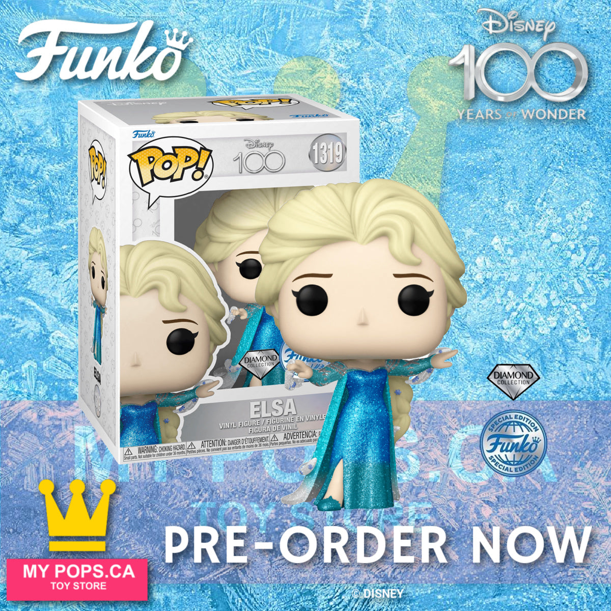 Funko Pop! La Reine des Neiges - Elsa - Diamond Collection Exclusive