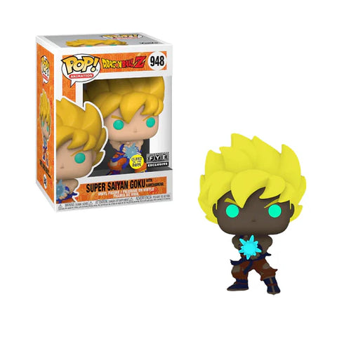 Funko Pop! Anime: Dragon Ball Z - Super Saiyan Goku with Kamehameha #948 [FYE Exclusive - GITD]