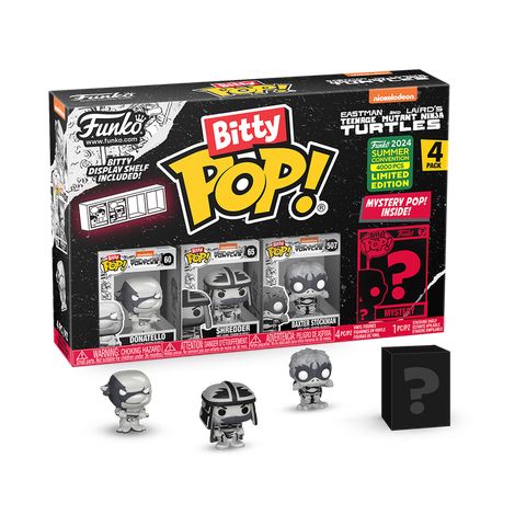 Funko Pop! Teenage Mutant Ninja Turtles - Bitty Pop! 4pk (Black And White) [2024 SDCC / Shared Convention Exclusive] *PREORDER*