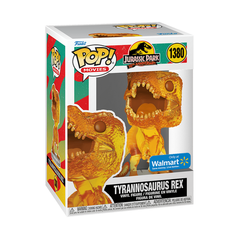 Funko Pop! Movies: Jurassic Park - Tyrannosaurus Rex (Translucent) #1380 [Walmart Exclusive] *PREORDER*