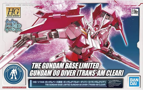 Gunpla - The Gundam Base Limited Gundam 00 (Trans-Am Clear) High Grade [HG] Model Kit *PREORDER*