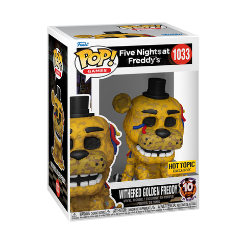 Funko Pop! Games: Five Nights At Freddy's - Withered Golden Freddy #1033 [Hot Topic Exclusive] *PREORDER*