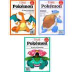 Time Magazine: Pokemon - Set Of Three (3) Magazines: Charizard / Blastoise / Venusaur