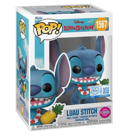 Funko Pop! Disney: Lilo & Stitch - Luau Stitch (Flocked) #1567 [Funko Special Edition] *PREORDER*