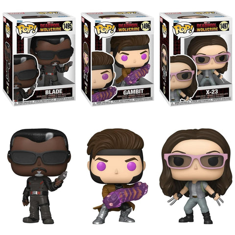 Funko Pop! Movies: Deadpool & Wolverine - Blade / Gambit / X-23 *PREORDER*