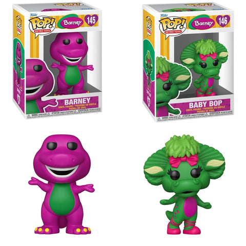 Funko Pop! Retro Toys: Barney The Dinosaur - Barney #145 / Baby Bop #146 *PREORDER*