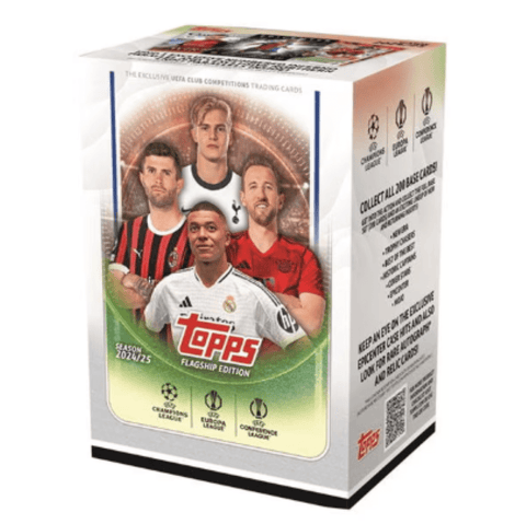 2024-25 Topps Flagship Edition UEFA Club Soccer Cards Blaster Box 56 Cards