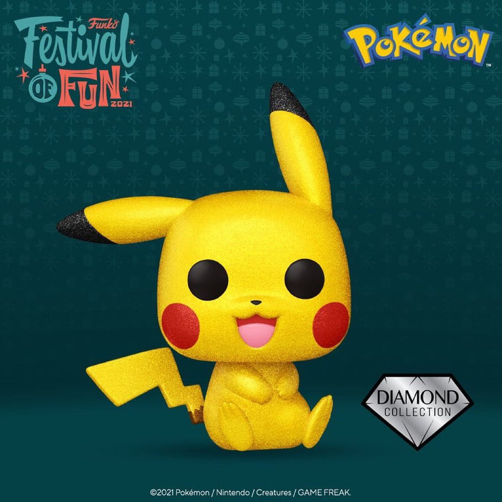 Funko Pop! Games Pokemon Pikachu Waving - Diamond Collection